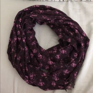purple floral infinity scarf